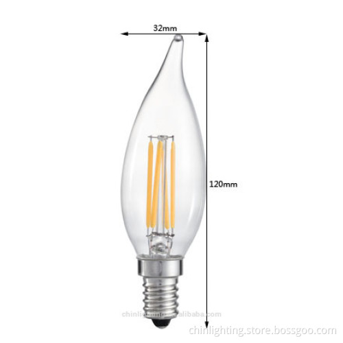 Chinlighting High quality CE ROHS UL list C32 B11 5W 24v Candle led bulb light